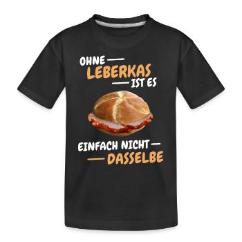 Leberkäs Bayern Leberkas Semmel Fleischkäse - Kinder Premium Bio T-Shirt - Schwarz - Vorne