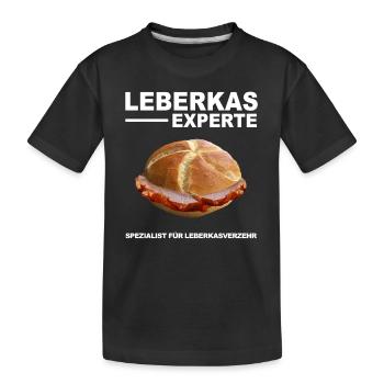 Leberkäs Bayern Leberkas Semmel Fleischkäse - Kinder Premium Bio T-Shirt - Schwarz - Vorne
