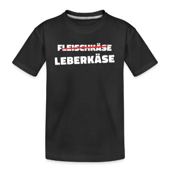 Leberkäs Bayern Leberkas Semmel Fleischkäse - Kinder Premium Bio T-Shirt - Schwarz - Vorne