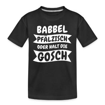 Pfalz Pfälzer Rheinland Pfalz - Kinder Premium Bio T-Shirt - Schwarz - Vorne