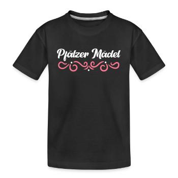 Pfalz Pfälzer Rheinland Pfalz - Kinder Premium Bio T-Shirt - Schwarz - Vorne