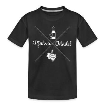 Pfalz Pfälzer Rheinland Pfalz - Kinder Premium Bio T-Shirt - Schwarz - Vorne