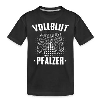 Pfalz Pfälzer Rheinland Pfalz - Kinder Premium Bio T-Shirt - Schwarz - Vorne