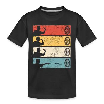 Darts Darts Darts Player Darts - Kids' Premium Organic T-Shirt - black - Front