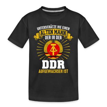 Ostdeutschland Osten Ossi DDR Heimat Ostblock - Kinder Premium Bio T-Shirt - Schwarz - Vorne