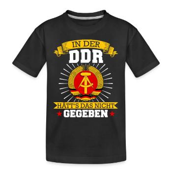 Ostdeutschland Osten Ossi DDR Heimat Ostblock - Kinder Premium Bio T-Shirt - Schwarz - Vorne