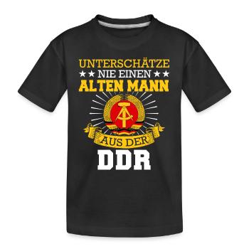 Ostdeutschland Osten Ossi DDR Heimat Ostblock - Kinder Premium Bio T-Shirt - Schwarz - Vorne