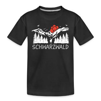 Schwarzwald Schwarzwälder Baden-Württemberg - Kinder Premium Bio T-Shirt - Schwarz - Vorne