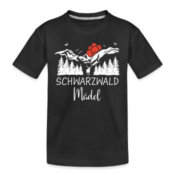 Schwarzwald Schwarzwälder Baden-Württemberg - Kinder Premium Bio T-Shirt - Schwarz - Vorne