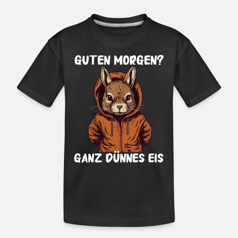 Eichhörnchen Baumhörnchen Squirrel - Kinder Premium Bio T-Shirt - Schwarz
