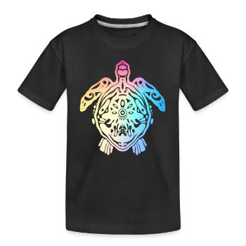 Tortue tortue tortue - T-shirt bio Premium Enfant - noir - Devant