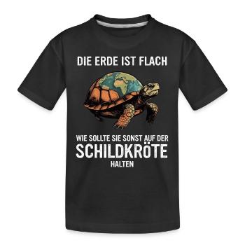 Schildkröte Meeresschildkröte Landschildkröte - Kinder Premium Bio T-Shirt - Schwarz - Vorne