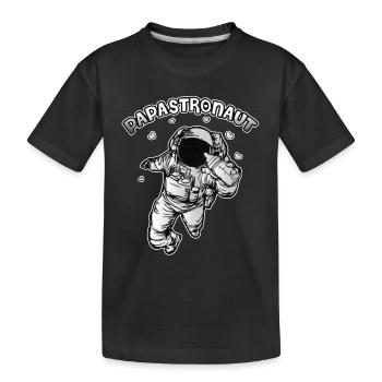 Dad To Be Daddy Is My Hero Papa - Kinder Premium Bio T-Shirt - Schwarz - Vorne