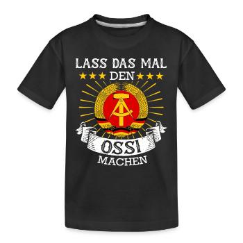 Ostdeutschland Osten Ossi DDR Heimat Ostblock - Kinder Premium Bio T-Shirt - Schwarz - Vorne
