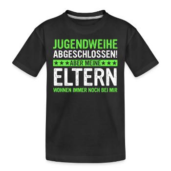 Jugendweihe Mädchen Junge Erwachsen - Kinder Premium Bio T-Shirt - Schwarz - Vorne