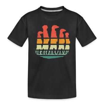 Meerkat Scratching Animal - Kids' Premium Organic T-Shirt - black - Front