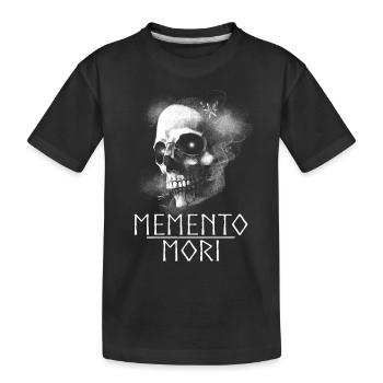 Sterblichkeit Philosophie Lateinisch Stoizismus - Kinder Premium Bio T-Shirt - Schwarz - Vorne