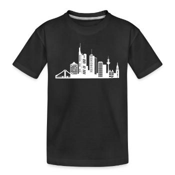 Frankfurt Hessen Deutschland Frankfurter - Kinder Premium Bio T-Shirt - Schwarz - Vorne