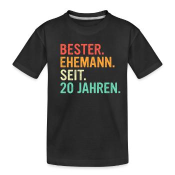 20 Hochzeitstag Geschenk Ehejahre - Kinder Premium Bio T-Shirt - Schwarz - Vorne