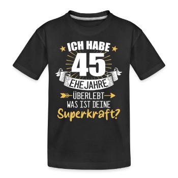 45 Hochzeitstag Geschenk Ehejahre - Kinder Premium Bio T-Shirt - Schwarz - Vorne