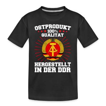 Ostdeutschland Osten Ossi DDR Heimat Ostblock - Kinder Premium Bio T-Shirt - Schwarz - Vorne