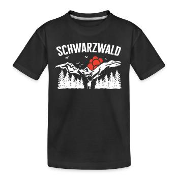 Schwarzwald Schwarzwälder Baden-Württemberg - Kinder Premium Bio T-Shirt - Schwarz - Vorne