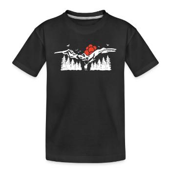 Schwarzwald Schwarzwälder Baden-Württemberg - Kinder Premium Bio T-Shirt - Schwarz - Vorne