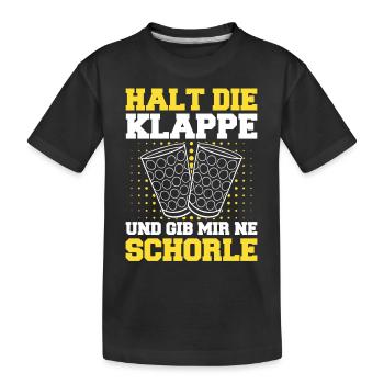 Pfalz Pfälzer Rheinland Pfalz Schorle - Kinder Premium Bio T-Shirt - Schwarz - Vorne