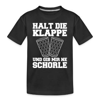 Pfalz Pfälzer Rheinland Pfalz Schorle - Kinder Premium Bio T-Shirt - Schwarz - Vorne