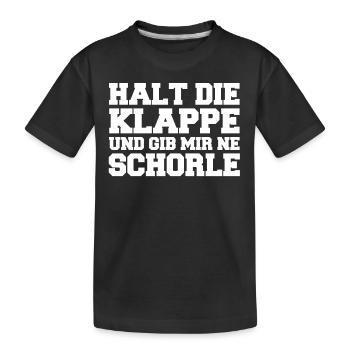 Pfalz Pfälzer Rheinland Pfalz Schorle - Kinder Premium Bio T-Shirt - Schwarz - Vorne