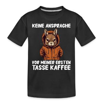 Hase Hasen Kaninchen Haustier - Kinder Premium Bio T-Shirt - Schwarz - Vorne