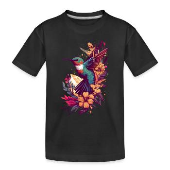 Hummingbird Hummingbird Bird Hummingbird Animal - Kids' Premium Organic T-Shirt - black - Front