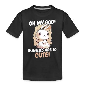 Lapin Lapin Animal Lapin - T-shirt bio Premium Enfant - noir - Devant