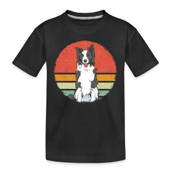 Border Collie Propriétaire de chien - T-shirt bio Premium Enfant - noir - Devant