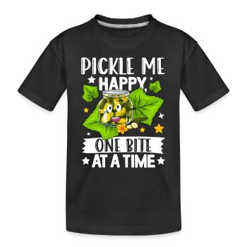 cornichons - cornichons cadeaux, cornichons tshirt - T-shirt bio Premium Enfant - noir - Devant