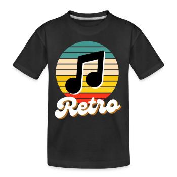 RETRO music collection - Kids' Premium Organic T-Shirt - black - Front