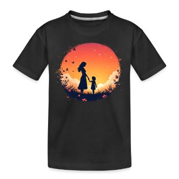 Mutter - Kinder Premium Bio T-Shirt - Schwarz - Vorne