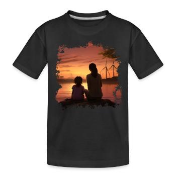 Mutter - Kinder Premium Bio T-Shirt - Schwarz - Vorne