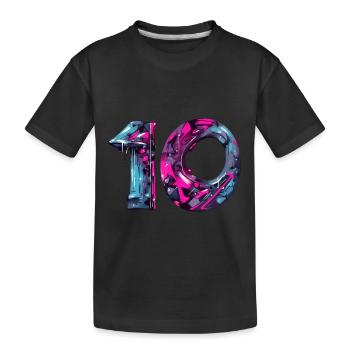 NR. 10 NUMMER 10 COOL 10. GEBURTSTAG - Kinder Premium Bio T-Shirt - Schwarz - Vorne