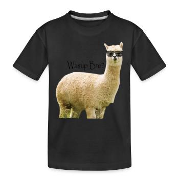 Alpaca Bro - Kids' Premium Organic T-Shirt - black - Front