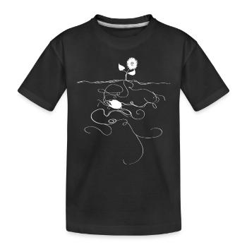 nature - Kids' Premium Organic T-Shirt - black - Front
