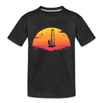 sunrise windsurf windsurfing - Kids' Premium Organic T-Shirt - black - Front