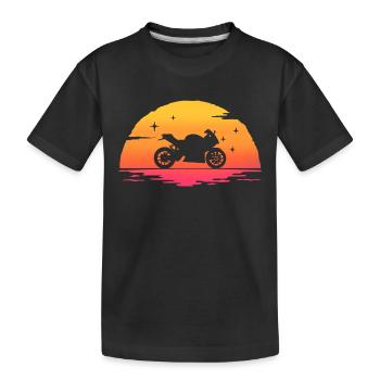 Motorrad Sportbike Motorrad Motorrad T-Shirt - Kinder Premium Bio T-Shirt - Schwarz - Vorne