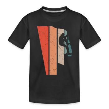 Grimpeur Montagnes Vintage Escalade Bloc - T-shirt bio Premium Enfant - noir - Devant