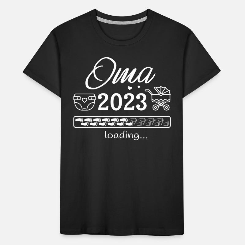Oma 2023 loading Nachwuchs Schwangerschaft Kinder Premium Bio T-Shirt