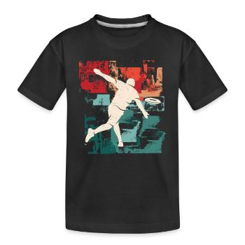 Discgolfer Vintage Discgolf Disc Golf - Kinder Premium Bio T-Shirt - Schwarz - Vorne
