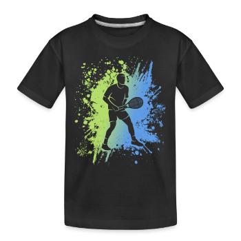 Joueur de tennis Club de tennis Enfants Joueur de tennis - T-shirt bio Premium Enfant - noir - Devant