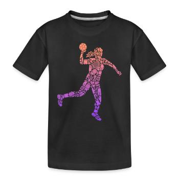 Symboles de handball Femmes Filles Handball Joueuse - T-shirt bio Premium Enfant - noir - Devant
