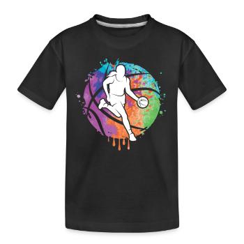 Basketball Women Basketball Player Girl - Kids' Premium Organic T-Shirt - black - Front