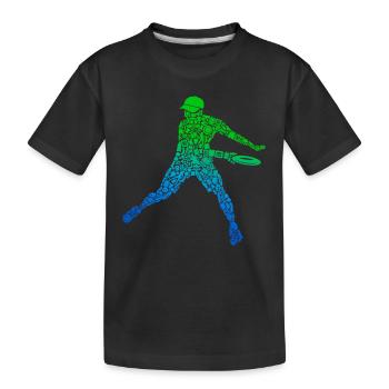 Discgolf Scheibe Disc Golf Sport Discgolfer Jungen - Kinder Premium Bio T-Shirt - Schwarz - Vorne